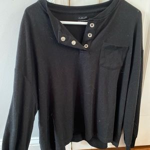 Urban outfitters black Henley long sleeve